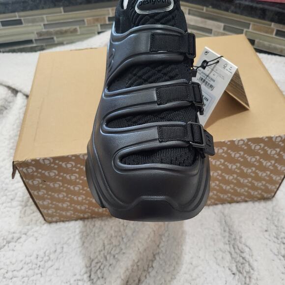 NIB Desigual Women's Sneakers Running Slip-On  Black  size  9 - Picture 6 of 9